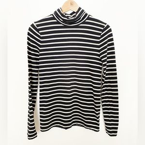 J. Crew Striped Turtleneck Top